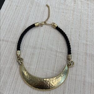 Chico’s Gold and Black Statement Necklace